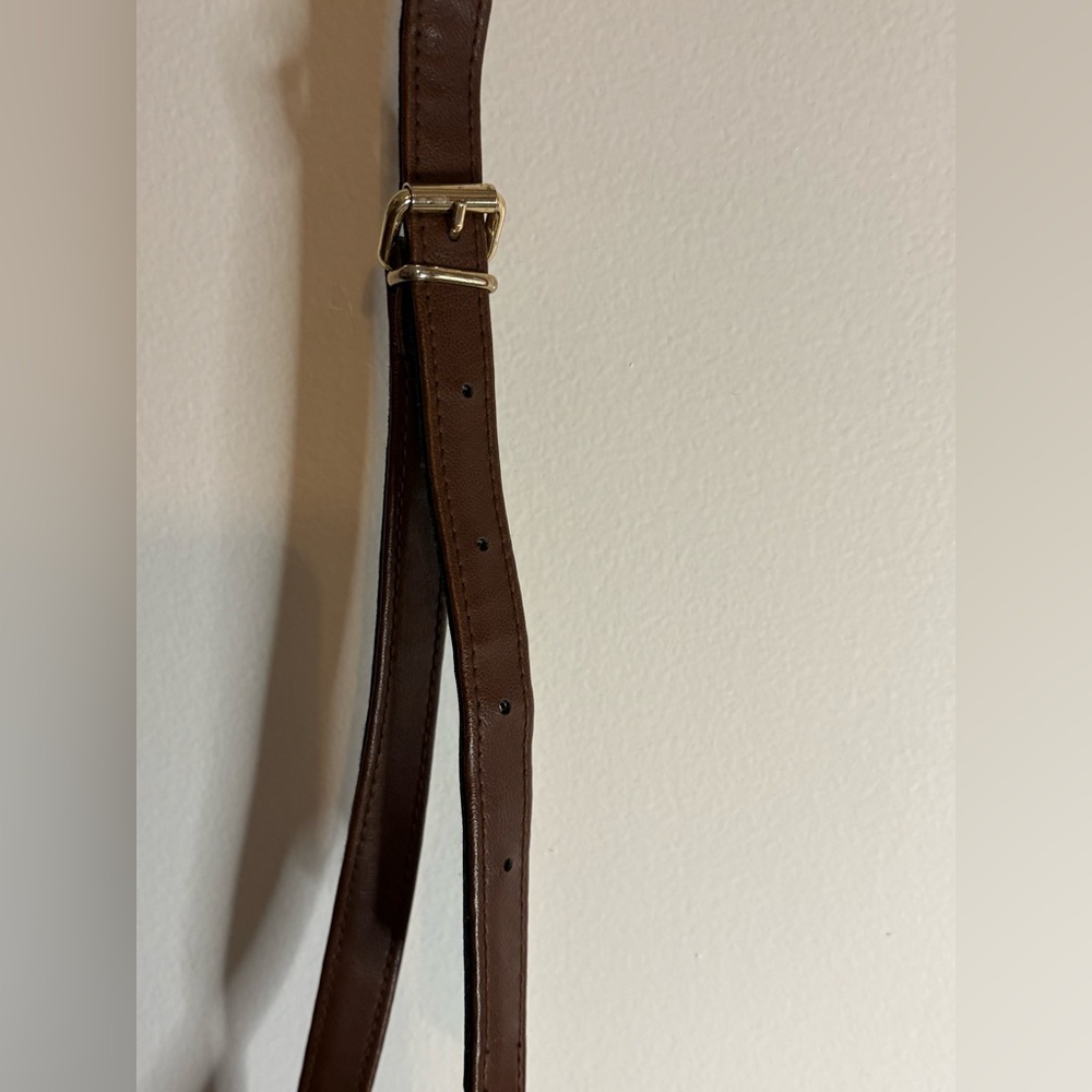 VTG Liz Claiborne Crossbody Brown Paisley Leather Purse Bag - Picture 4 of 16